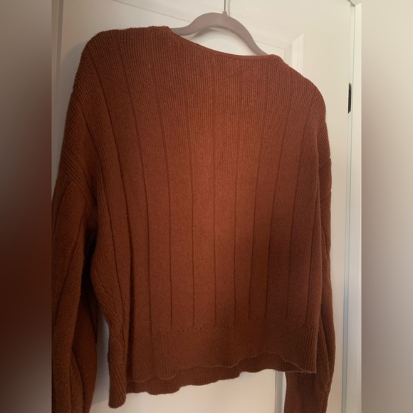 Beautiful Brown Wrap Sweater - Picture 5 of 5